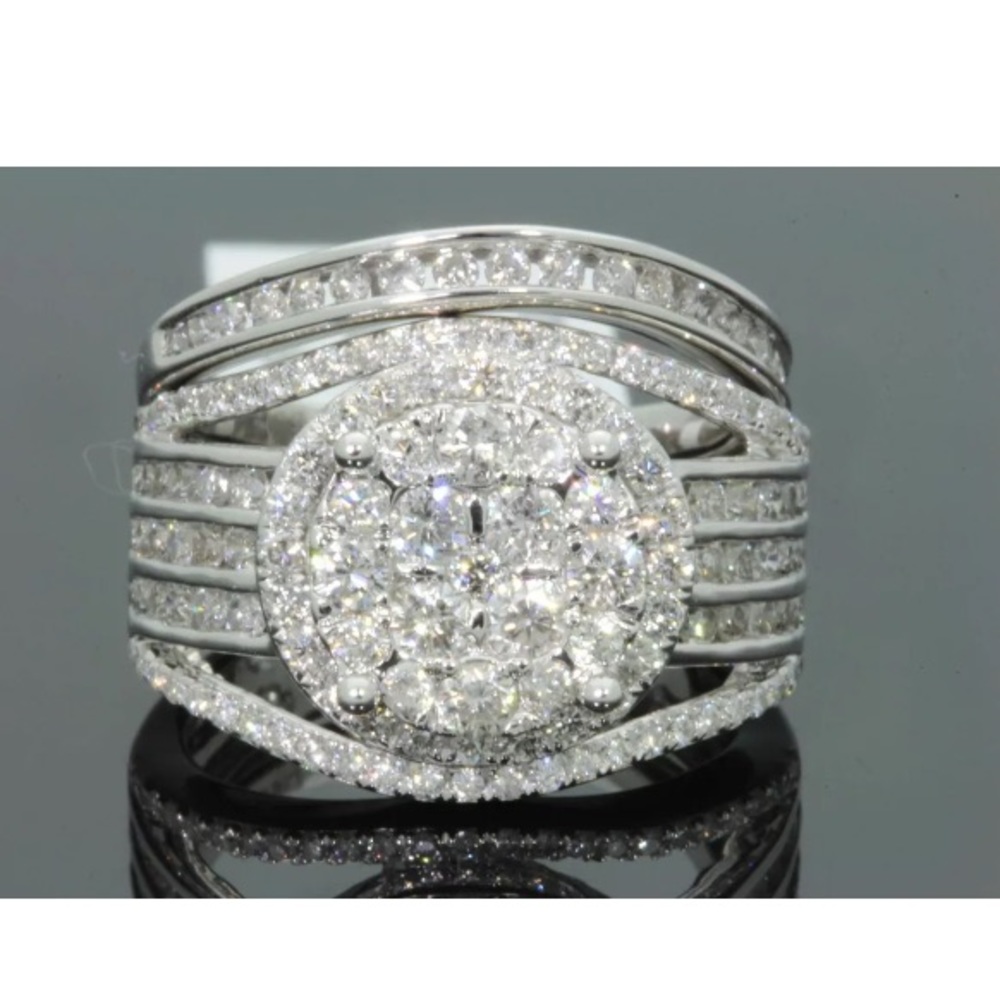 2.25 carat 10k white gold diamond ring set